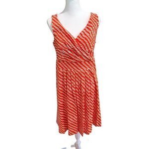 Lands End orange dress size small 6-8